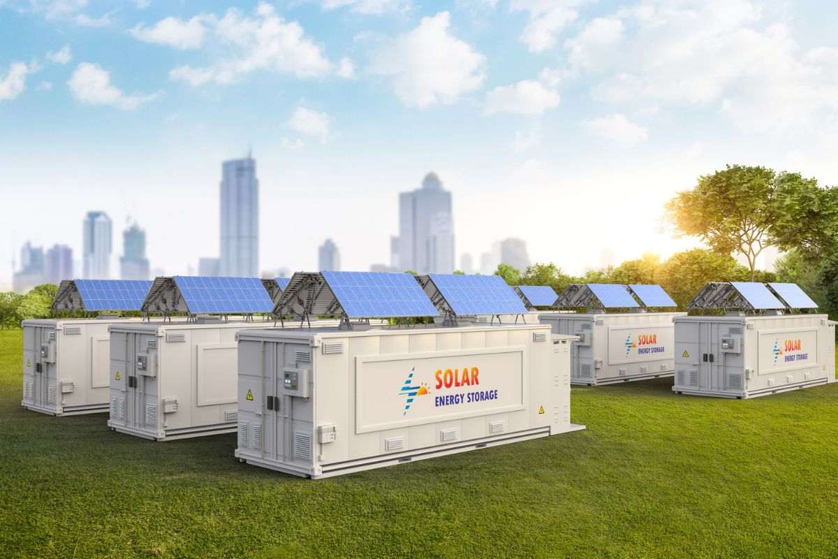 community energy storage containers with solar panels